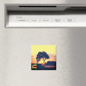 Aimant zZW018 ZIMBABWE, Coucher de soleil de Hwange, Afri (In Situ (Lave-vaisselle))