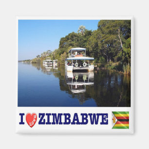 Aimant zZW020 ZIMBABWE I Love, Afrique, Réfrigérateur