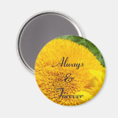 Aimants Always & Forever Tournesol Jaune Mariage (Recto/Verso)