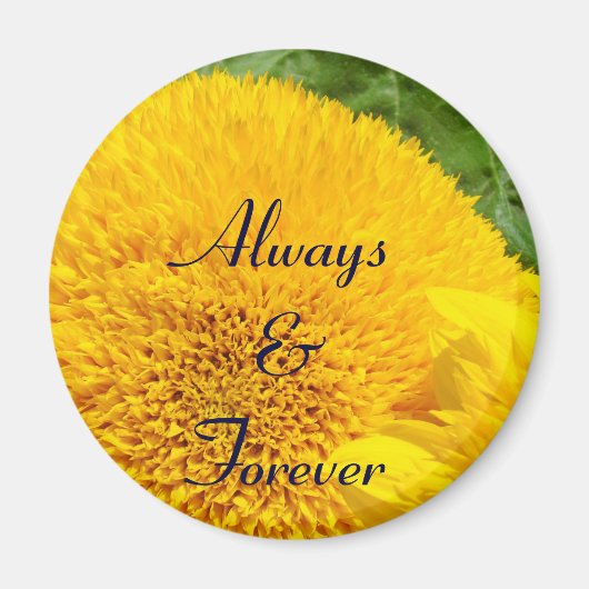 Aimants Always & Forever Tournesol Jaune Mariage (Devant)