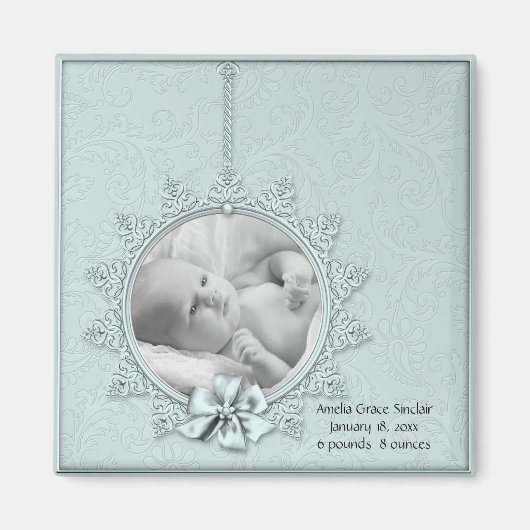 Aimants d'annonce de naissance avec photo de bébé (Devant)
