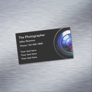 Aimants de cartes de visite de photographe profess