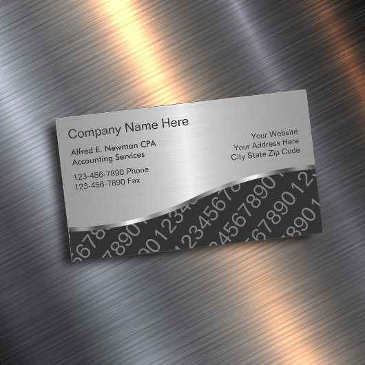 Aimants de cartes de visite pour comptables