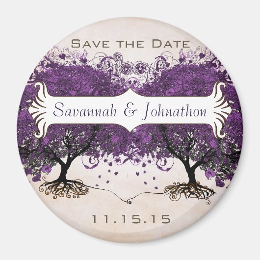 Aimants de date de sauvegarde d'arbre de coeur sim (Devant)