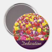Aimants de dédicace Fleurs de Tulipe de Printemps (Recto/Verso)