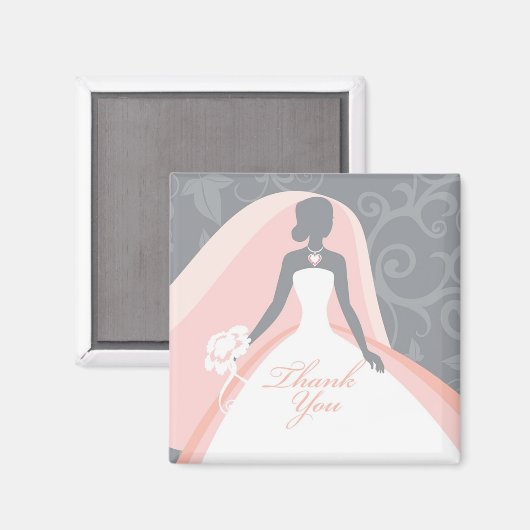 Aimants de Faveurs de Réception de Mariage Remerci (Recto/Verso)