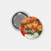 Aimants de fleurs de tulipes de printemps Tulipes  (Recto/Verso)