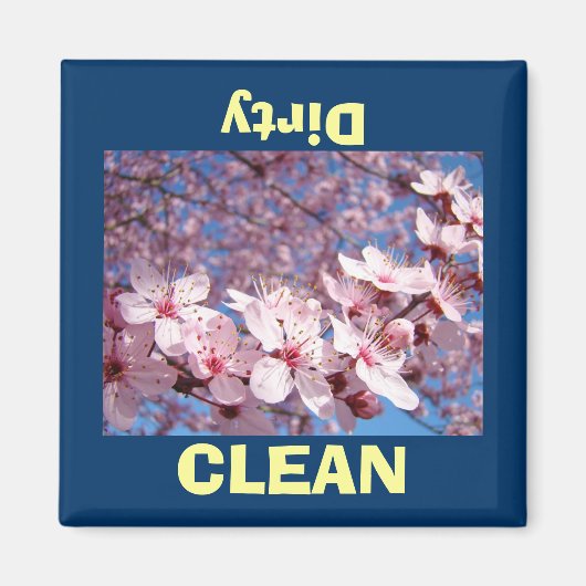 Aimants de lave-vaisselle sales Fleurs (Devant)