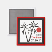 Aimants de sauvegarde de date Rouge Soleil (Recto/Verso)