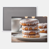 Aimants Donuts Glacés à la Vanille (Recto/Verso)