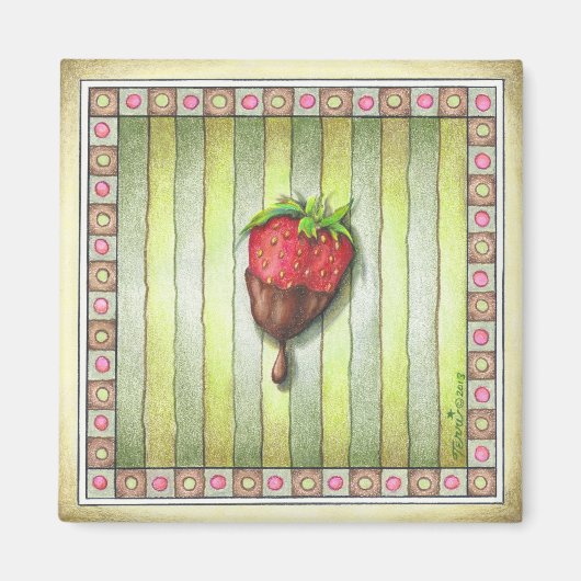 AIMANTS - FRAISE ENROBÉE DE CHOCOLAT (Devant)