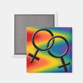 Aimants frigo gay pride Aimant Lady Rainbow (Recto/Verso)