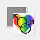 Aimants frigorifiques gay pride Aimant arc-en-ciel (Recto/Verso)