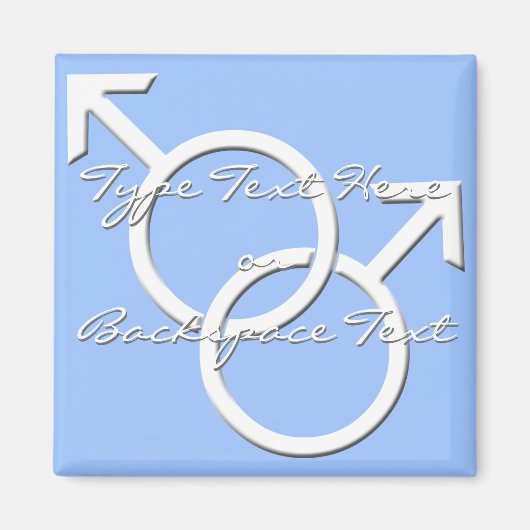 Aimants frigorifiques gay pride Aimant homme du mê (Devant)