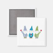 Aimants Gnomes Avec des Cœurs (Recto/Verso)