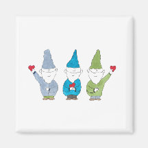 Aimants Gnomes Avec des Cœurs