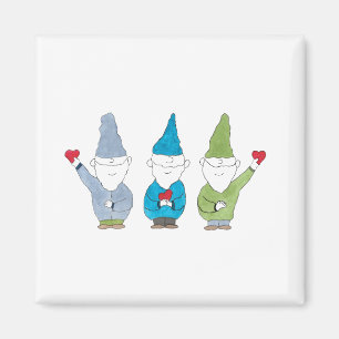 Aimants Gnomes Avec des Cœurs