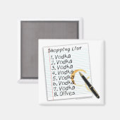AIMANTS - LISTE DE COURSES VODKA (Recto/Verso)