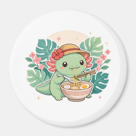 Aimants mignons axolotls verts (Devant)