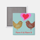 Aimants Oiseaux de l'Amour (Recto/Verso)