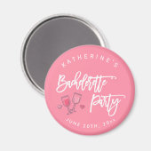 Aimants pour enterrement de vie de jeune fille ros (Recto/Verso)