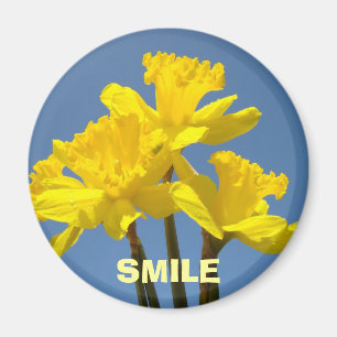 aimants SMILE Jaunes Fleurs de Jonquilles Sourires