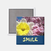 Aimants SMILE Jonquilles Fleurs Blossoms Roses (Recto/Verso)