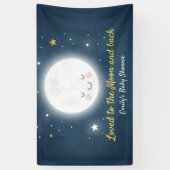 Aimé à la lune et à la bannière arrière de partie (Vertical)