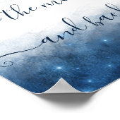 Aimé À La Lune Et À L'Arrière Galaxie Poster De Su (Coin)