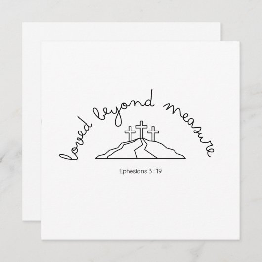 Aimé au-delà de l'invitation Carte chrétienne Foi (Devant / Derrière)