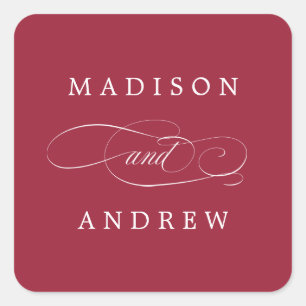 Aimé   Autocollants de Mariage Personnalisés