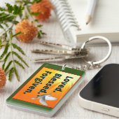 Aimé.Béni.Pardonné. Porte-clé an acrylique (Devant droit)