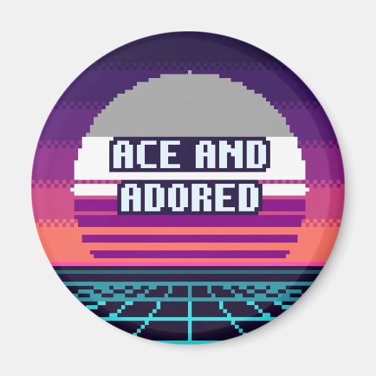 Aimé et adulé Fierté Pixel Magnet (Devant)