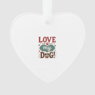 Aime Moi Aime Mon Chien Vintage Joli Empreinte De 