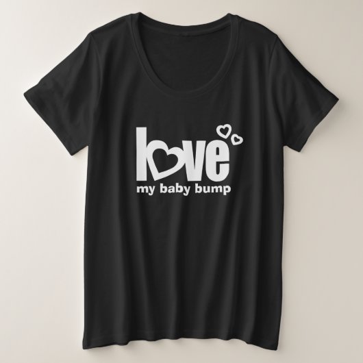 Aime mon bébé bosse blanc dehors maternité tee (Design devant)