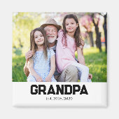 Aimé Papy Cadeau Photo Magnet (Devant)