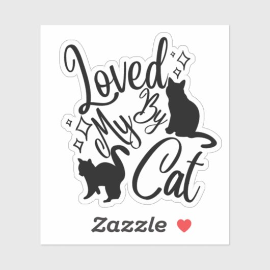 Aimé Par Mon Sticker De Chat (Feuille)