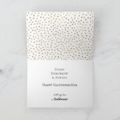 AIME-toi, avec Heart, Gold Valentines Carte de vac (Intérieur)