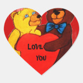 AIME-TU TEDDY OURS autocollants (Devant)