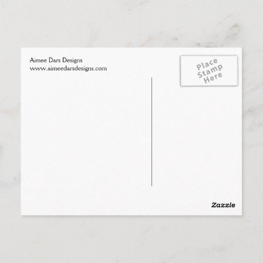 Aimee Dars Design Briefkaart (Achterkant)