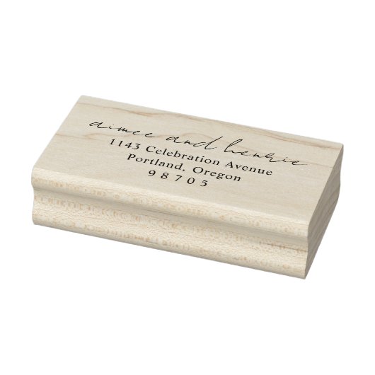 Aimee Rustic Script Modern Rubberstempel (Stempel)