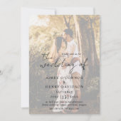 Aimee Rustic Script Modern Wedding Kaart (Voorkant)