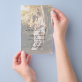 Aimee Rustic Script Modern Wedding Program Flyer (Hand)