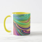 AIMEE ~ Zany 3D ~ Rose Indigo Vert Jaune Mug (Gauche)