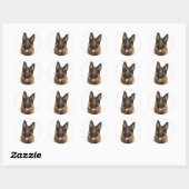 Aimer Allemand Berger Chien Chien Chien Stickers (Feuille)
