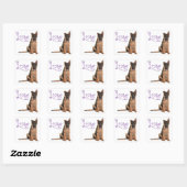 Aimer Allemand Berger Chien Chien Chien Stickers (Feuille)