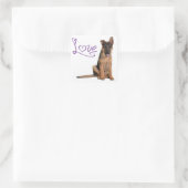 Aimer Allemand Berger Chien Chien Chien Stickers (Sac)