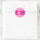 Aimer autocollant rose (Sac)