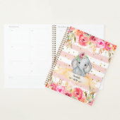 Aimer bébé éléphant rose fille Journal quotidien (Devant avec enveloppe)