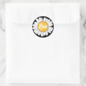 Aimer Blanc Fleur Faisy Black Floral Sticker (Sac)